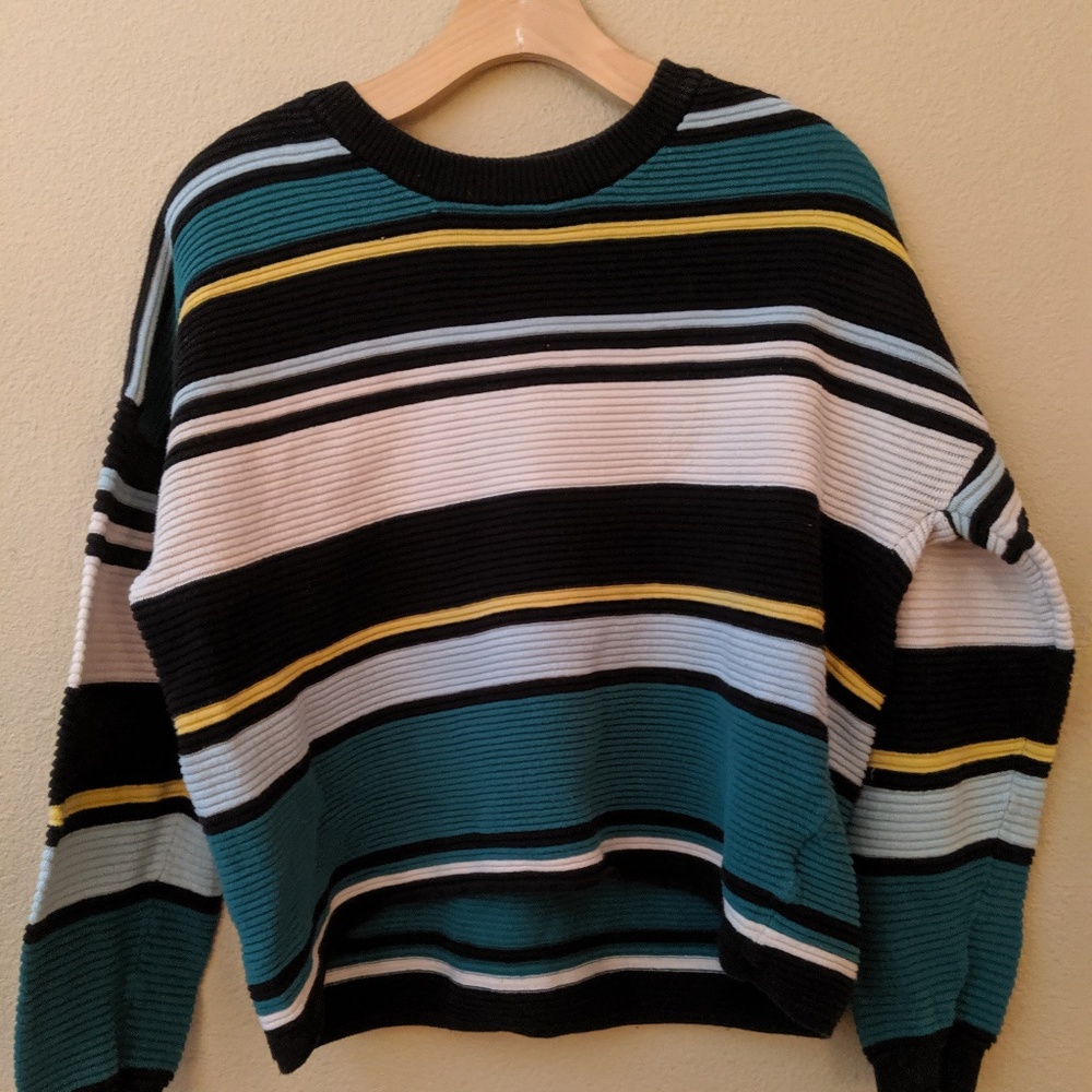Super Cozy Striped Ribbed Sweater